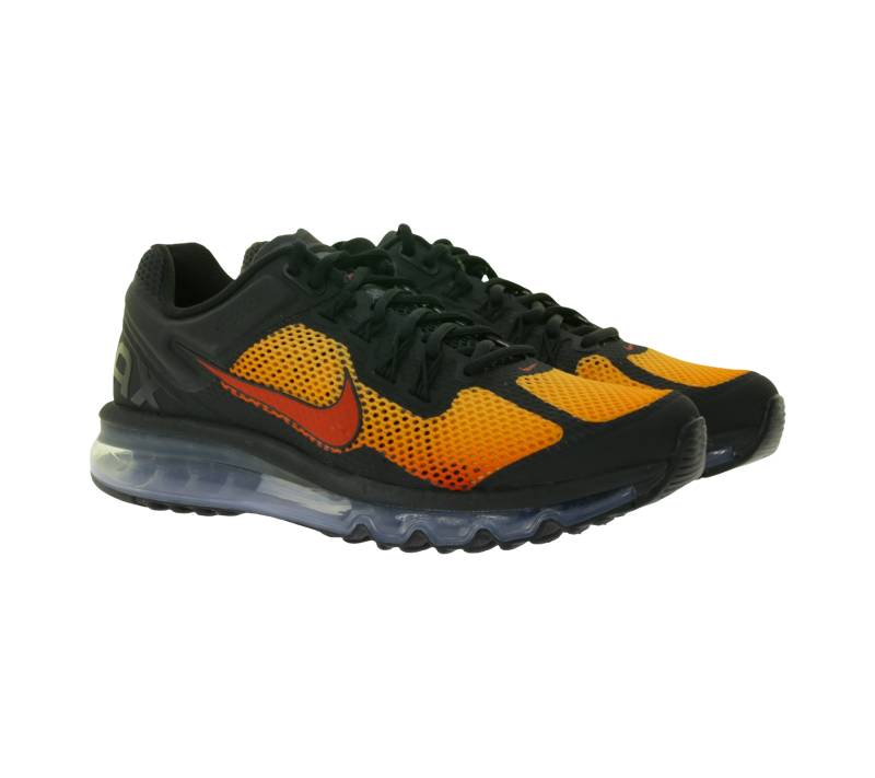 NIKE Air Max 2013 Herren Sneaker Mesh-Turnschuhe mit Air-Dämpfung HF4887-873 Schwarz/Rot/Orange von NIKE