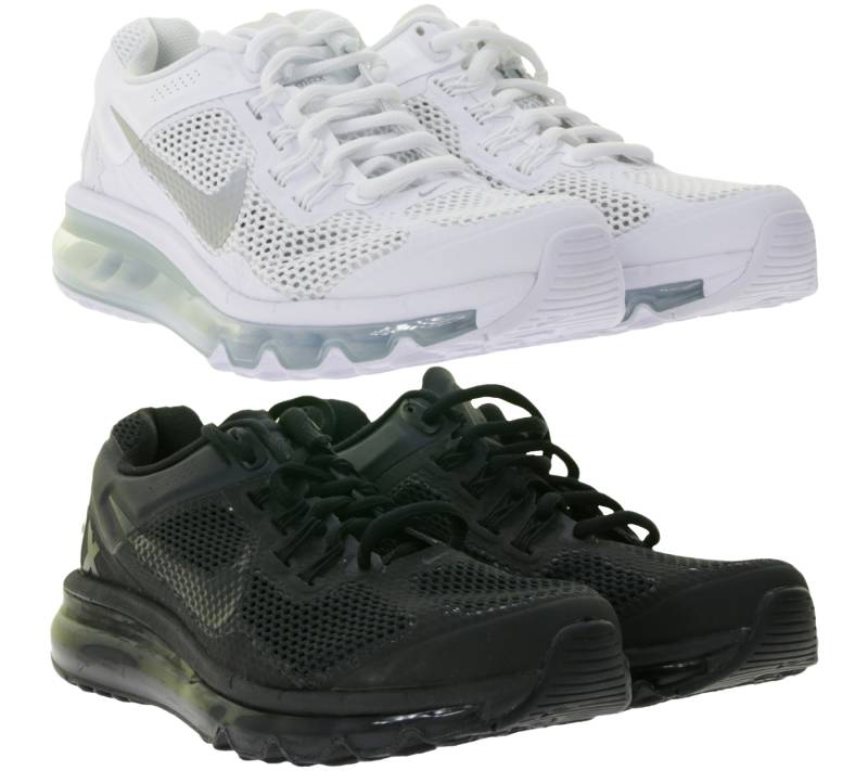 NIKE Air Max 2013 Kinder Sneaker Mädchen und Jungen Turnschuhe mit Air-Dämpfung 555426 in Weiß/Silber oder Schwarz von NIKE