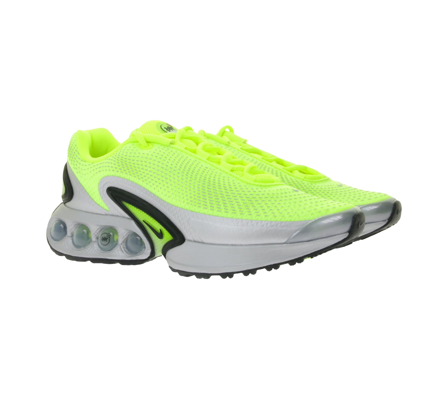 NIKE Air Max DN Herren Lauf-Schuhe mit Air-Dämpfung sportliche Sneaker DV3337 700 Neon-Gelb/Weiß/Schwarz von NIKE