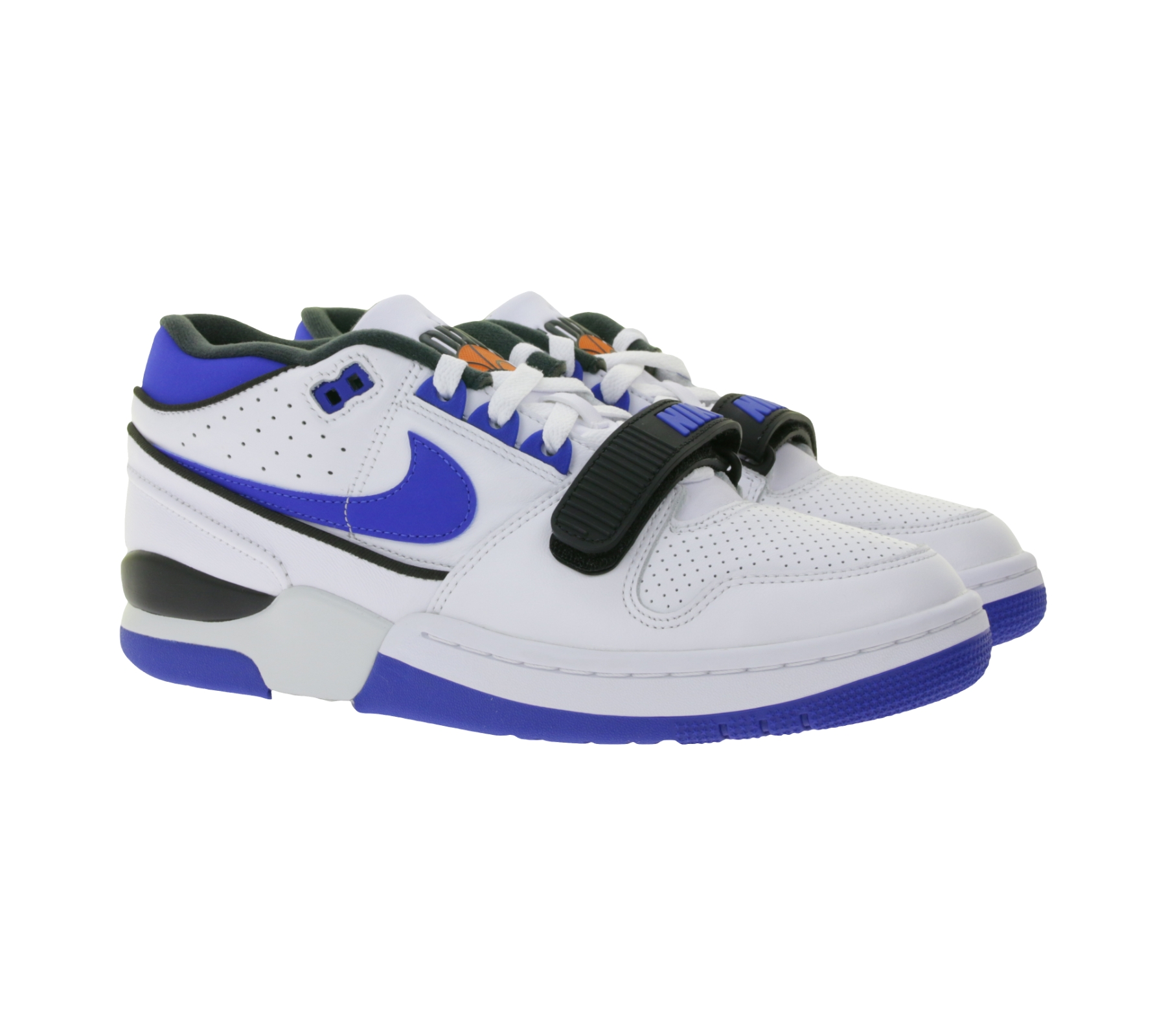 NIKE Alpha Force 88 Herren Basketball-Sneaker Echtleder Turnschuhe im Retro-Look FN6245 100 Weiß/Blau/Schwarz von NIKE