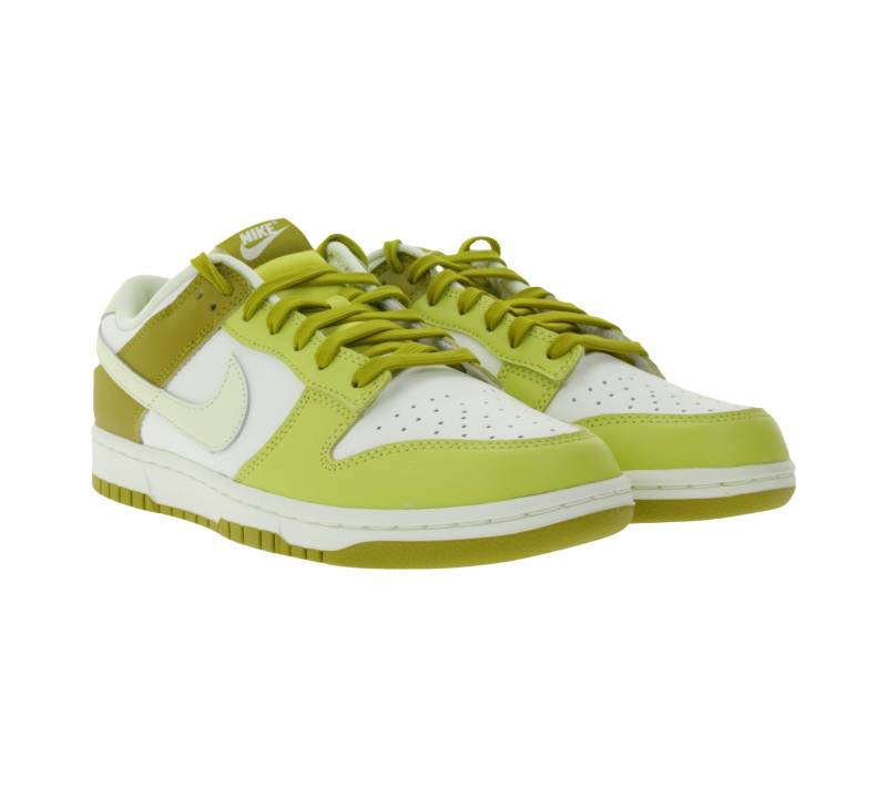 NIKE Dunk Low Retro Herren Sneaker mit Schaumstoff-Mittelsohle Echtleder Schuhe FZ4042 716 Weiß/Braun/Gelb von NIKE