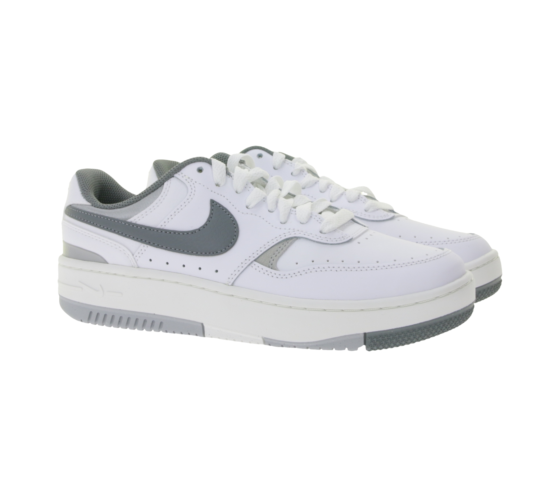 NIKE Gamma Force Damen Sneaker mit Textur-Overlays Echtleder-Schuhe DX9176 109 Weiß/Grau von NIKE