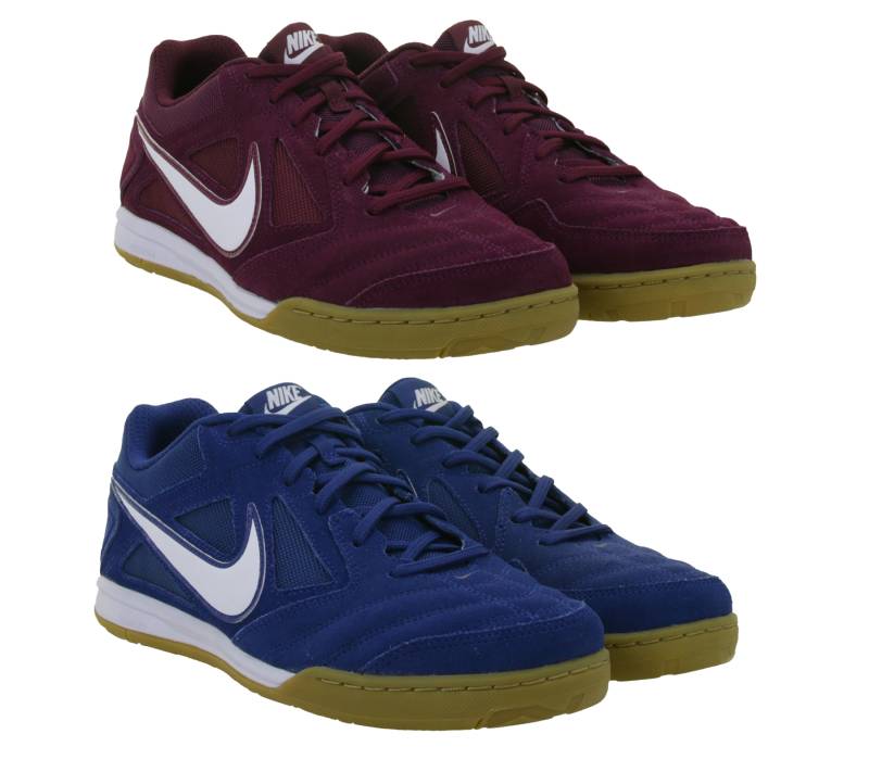 NIKE Gato Herren & Damen Low-Top-Sneaker Retro Turnschuhe mit Echtleder Hallen-Schuhe HQ6020 in Bordeaux-Rot und Blau von NIKE
