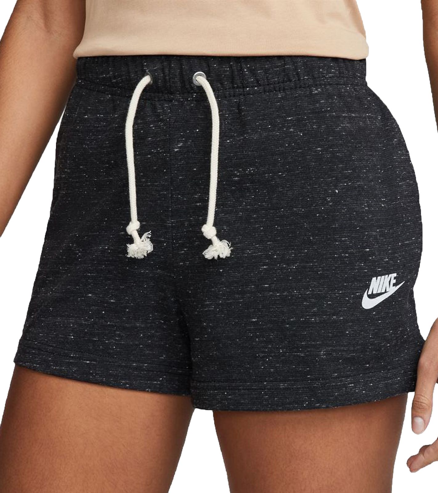 NIKE Gym Vintage Damen Short für Sport & Freizeit mit elastischem Bund Fitness-Shorts Schwarz/Weiß von NIKE