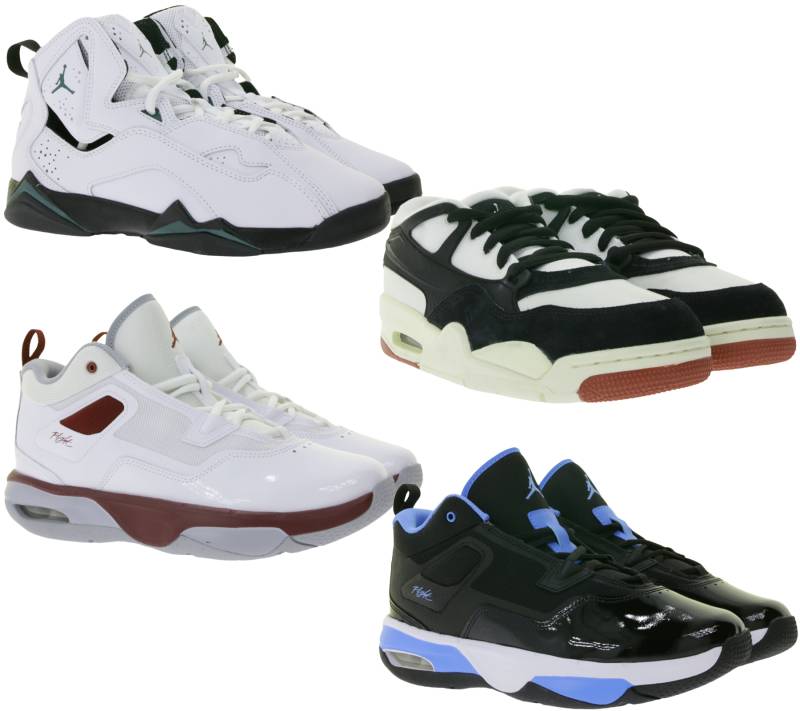 NIKE JORDAN Sneaker Kinder Mädchen und Jungen oder Damen Echtleder Turn-Schuhe Basketball verschiedene Modelle in Weiß oder Schwarz von NIKE