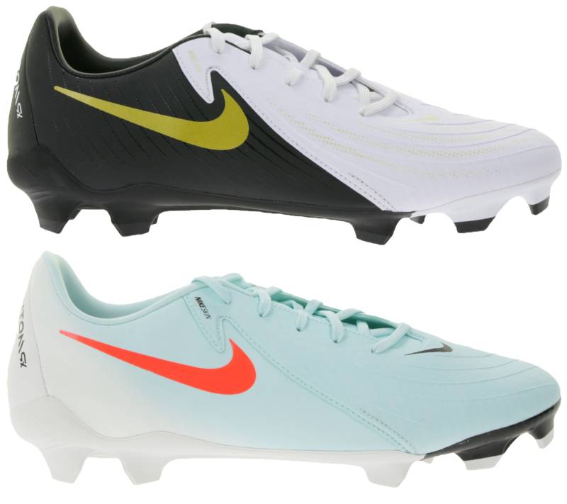 NIKE Phantom GX II 2 FG Academy FG/MG Fußball-Schuhe mit gedämpfter Innensohle Nocken-Schuhe FD6723 Türkis oder Weiß/Schwarz von NIKE