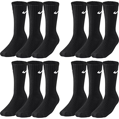 Nike Value Cotton Crew Socken Farbe: 12x Schwarz; Größe: XL = 46-50 von Nike