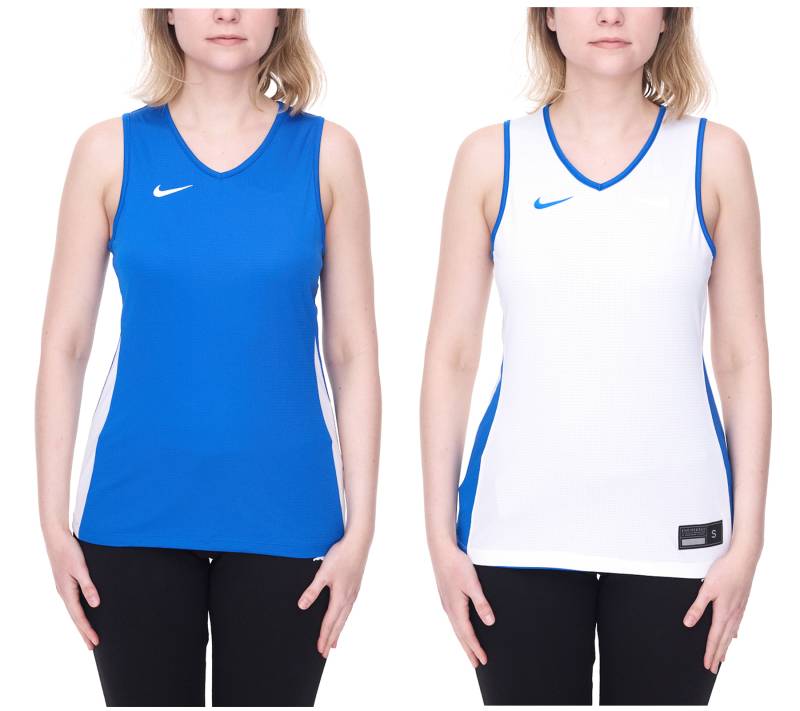 NIKE Team Basketball Reversible Damen Tank-Top mit Dri-FIT-Technologie Trainings-Shirt wendbares Sport-Shirt NT0213-463 Blau/Weiß von NIKE
