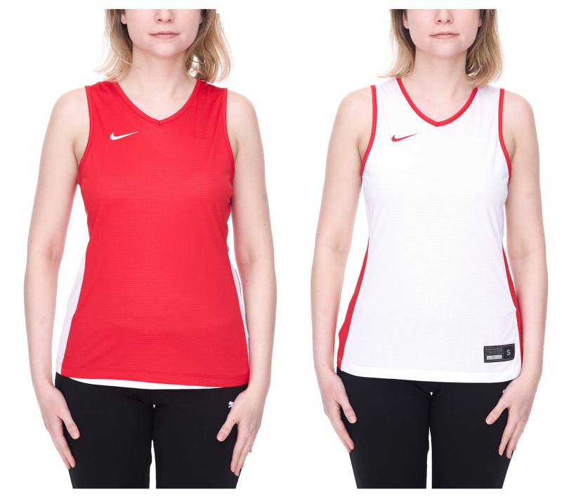 NIKE Team Basketball Reversible Damen Tank-Top mit Dri-FIT-Technologie Trainings-Shirt wendbares Sport-Shirt NT0213-657 Rot/Weiß von NIKE