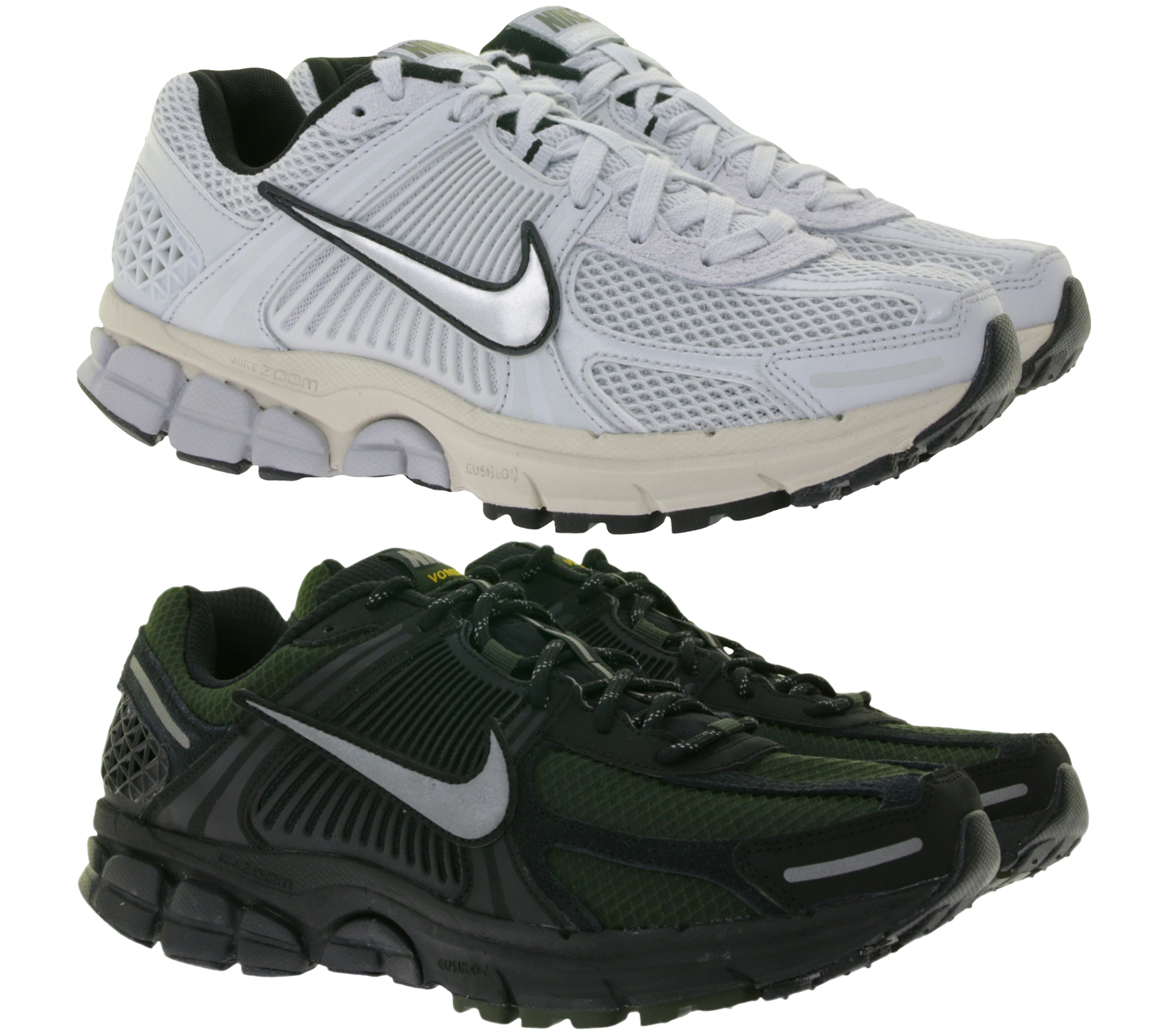 NIKE Zoom Vomero 5 Sneaker Mesh-Turnschuhe mit Echtleder Overlays HV2527-001 für Herren in Schwarz oder FN6742-002 für Damen in Grau von NIKE