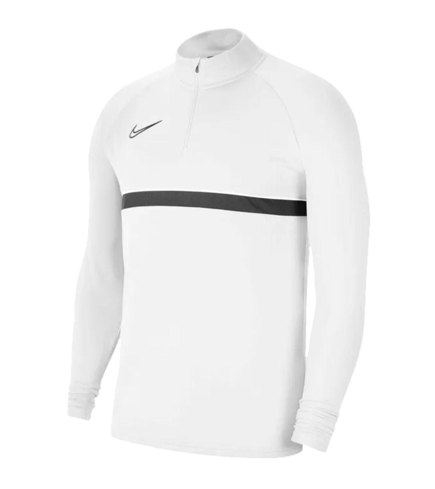 Nike Academy 21 Dry Drill Longsleeve Herren Trainingsjacke mit Half-Zip Sportjacke mit Dry-Fit CW6110-100 Weiß von NIKE