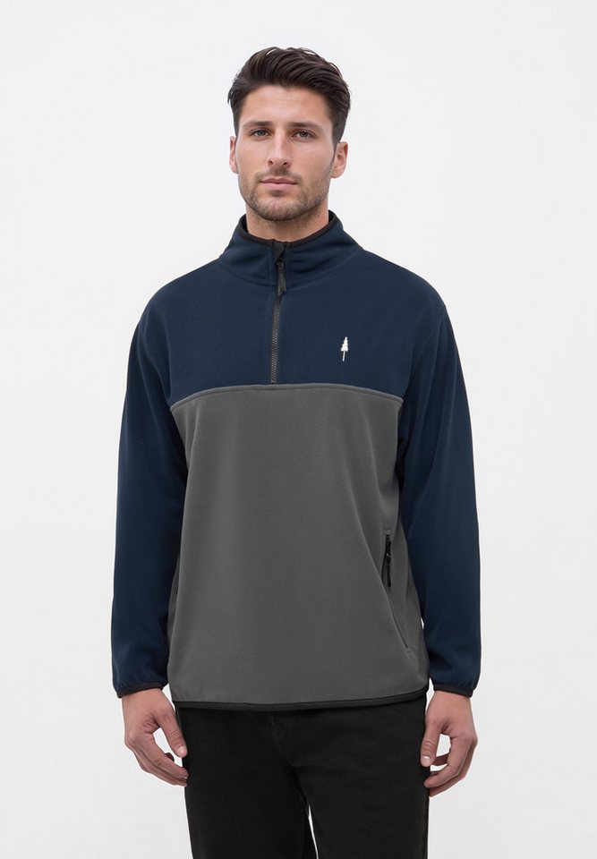 NIKIN Sweatshirt TreeFleece Quarter Zip Colorblock Langarm Reissverschluss Pullover von NIKIN