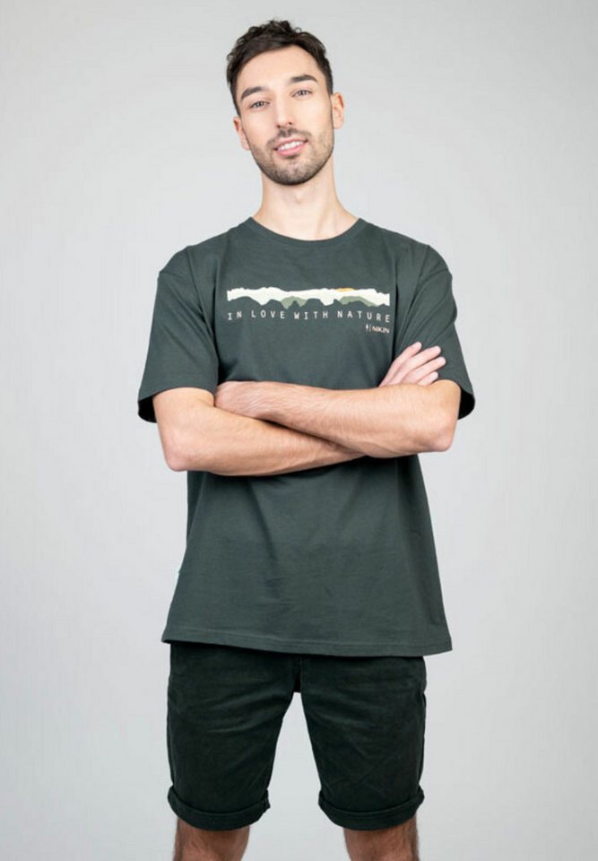 NIKIN T-Shirt TreeShirt Mountain Panorama Kurzarm Shirt mit Front Print von NIKIN