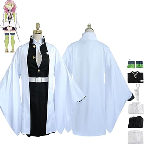 NIKKHO Dämonentöter Cosplay Kostüm, Anime Charakter Kanroji Mitsuri Cosplay Kimono Set, Halloween Party Uniform Set, Für Frauen, Für Mädchen,Weiß,3XL NIKKHO Dämonentöter Cosplay Kostüm, Anime Charakter Kanroji Mitsuri Cosplay Kimono Set, Halloween Party Uniform Set, Für Frauen, Für Mädchen,Weiß,3XL von NIKKHO