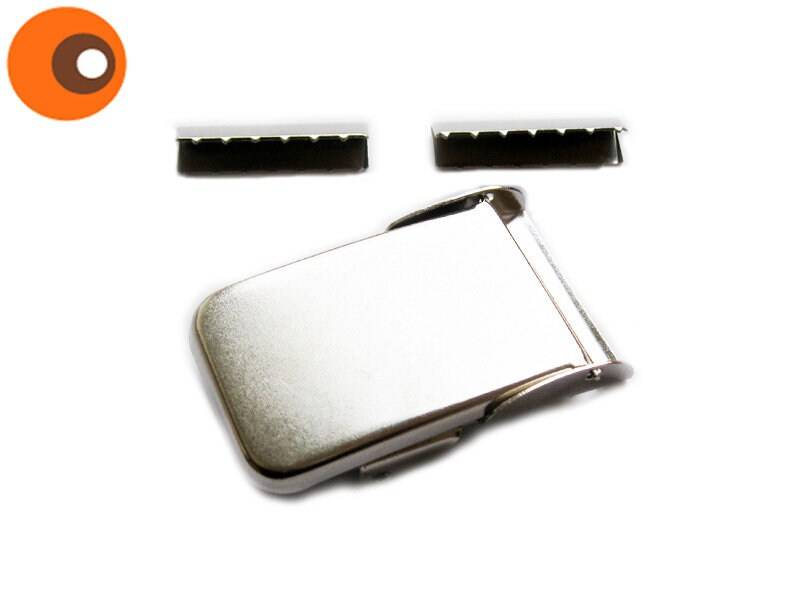 Gürtelschnalle, 3 cm + 2 Endstücke von NIKOde