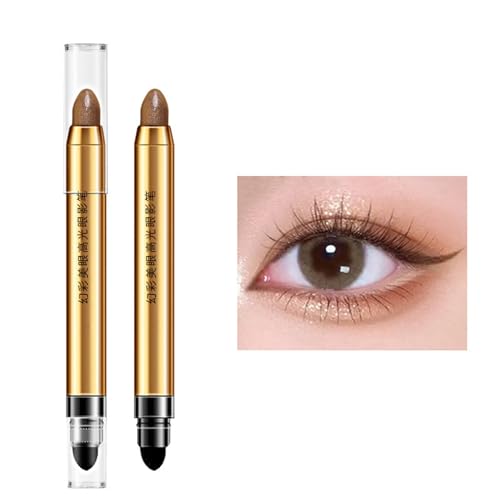 Perlglanz-Lidschattenstift in 6 Farben, einzelner Schimmer-Lidschattenstift, hochpigmentierter Augen-Highlighter-Stift – wasserfester, langlebiger Lidschatten, sorgt für einen (A03#) von NIKSD