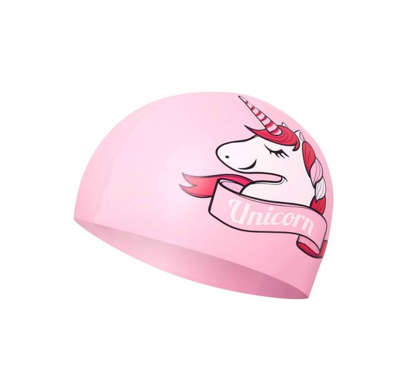 NILS AQUA Duschhaube Kinderhaube Einhorn Badekappe (Spar-Set, 1 St), ohne zu verrutschen oder Druckstellen zu hinterlassen von NILS AQUA