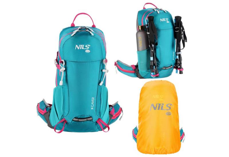 NILS CAMP Wanderrucksack Outdoorrucksack Travelrucksack Rucksack CAVER 18L, leicht und strapazierfähig + Regenschutz von NILS CAMP