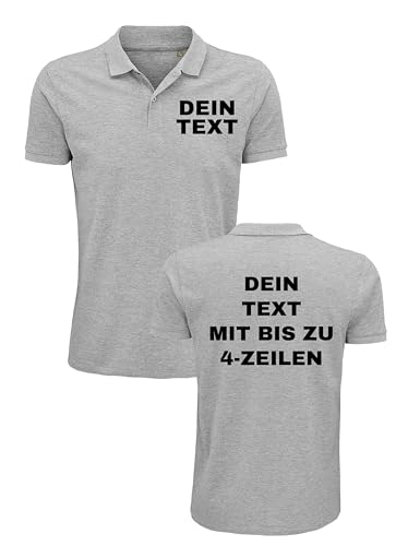 Herren T-Shirt Bedrucken Lassen - Mit Wunschtext personalisiert - Individuell als Geschenk für Männer selbst gestalten - Hellgrau XL von NIMAMA