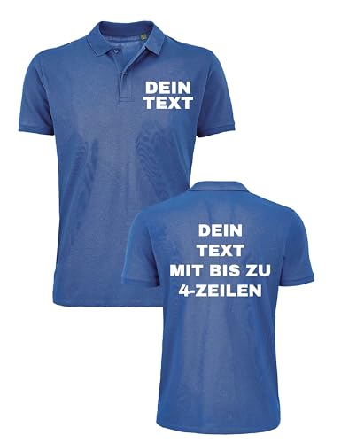 Herren T-Shirt Bedrucken Lassen - Mit Wunschtext personalisiert - Individuell als Geschenk für Männer selbst gestalten - Royalblau XXL von NIMAMA