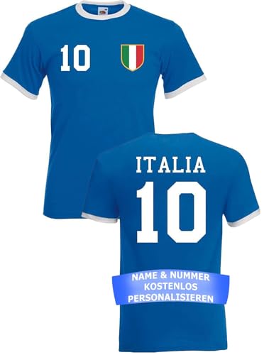 Herren T-Shirt Italien Trikot EM 2024 Italia mit eigenem Namen + Nummer - Blau 3XL Herren T-Shirt Italien Trikot EM 2024 Italia mit eigenem Namen + Nummer - Blau 3XL von NIMAMA