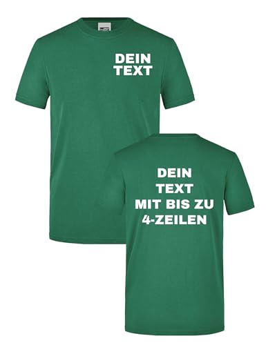 Herren Workwear T-Shirt - Arbeitskleidung für Handwerk Bedrucken Lassen - Männer Geschenk selbst gestalten mit Text - Dunkelgrün 4XL von NIMAMA