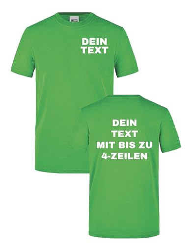 Herren Workwear T-Shirt - Arbeitskleidung für Handwerk Bedrucken Lassen - Männer Geschenk selbst gestalten mit Text - Limettengrün XXL von NIMAMA