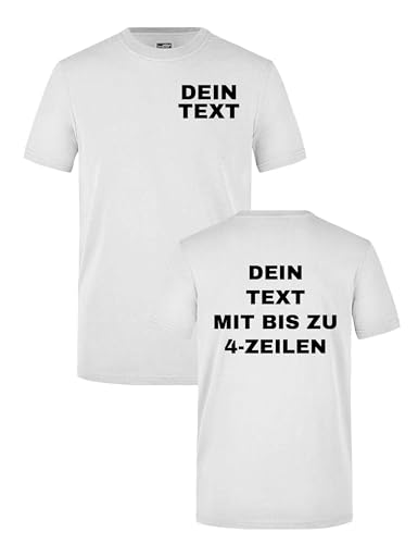 Herren Workwear T-Shirt - Arbeitskleidung für Handwerk Bedrucken Lassen - Männer Geschenk selbst gestalten mit Text - Weiß XXL von NIMAMA