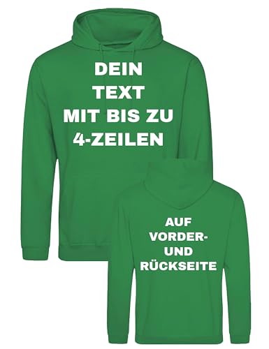 NIMAMA Herren Hoodie Bedrucken Lassen - Mit Wunschtext personalisiert - Kapuzenpullover als Geschenk für Männer selbst gestalten - Maigrün 3XL von NIMAMA