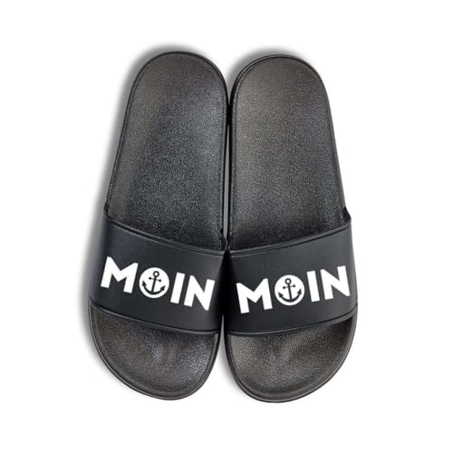 NIMAMA Moin 2 Anker Badelatschen Flip Flops Badeschuhe Unisex für Damen und Herren - Schwarz/Schwarz - 38/39 NIMAMA Moin 2 Anker Badelatschen Flip Flops Badeschuhe Unisex für Damen und Herren - Schwarz/Schwarz - 38/39 von NIMAMA