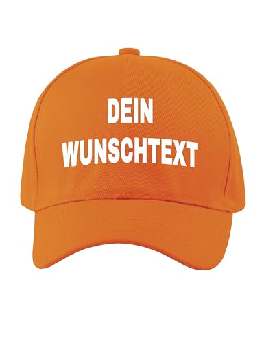 NIMAMA Unisex Erwachsenen Cap Bedrucken Lassen - Mit Wunschtext personalisiert - Individuell als Geschenk für Herren und Damen selbst gestalten - Orange von NIMAMA