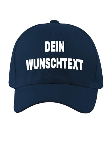 NIMAMA Unisex Kinder Cap Bedrucken Lassen - Mit Wunschtext personalisiert - Individuell als Geschenk für Jungen und Mädchen selbst gestalten - Navyblau von NIMAMA