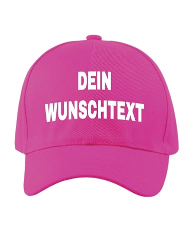 NIMAMA Unisex Kinder Cap Bedrucken Lassen - Mit Wunschtext personalisiert - Individuell als Geschenk für Jungen und Mädchen selbst gestalten - Pink von NIMAMA
