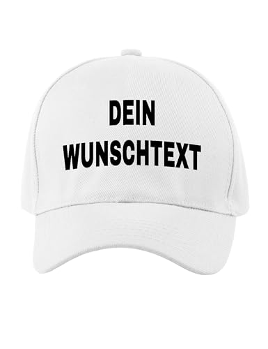 NIMAMA Unisex Kinder Cap Bedrucken Lassen - Mit Wunschtext personalisiert - Individuell als Geschenk für Jungen und Mädchen selbst gestalten - Weiß von NIMAMA