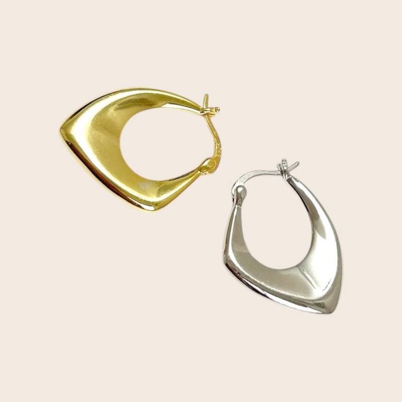 Oval One - Designer-Ohrhänger Aus 925 Silber 18K Vergoldet von NINASIAjewelry