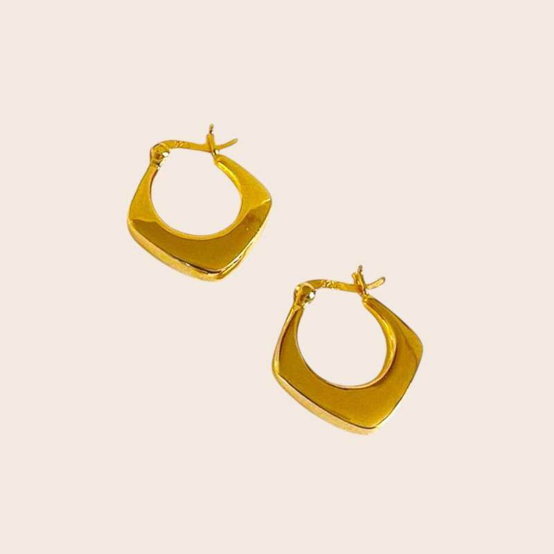 Parisian Geometry - Creolen Aus 925 Silber 18K Vergoldet von NINASIAjewelry