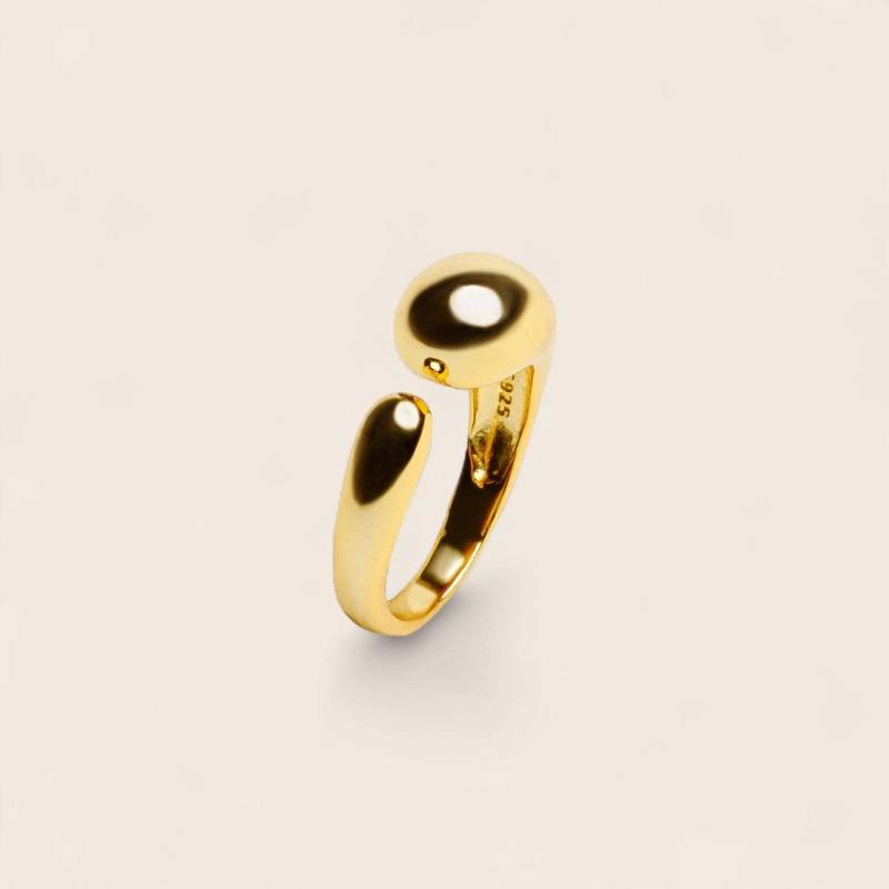 Umarmung Statement Verstellbarer Tropfenring 925 Silber Vergoldet von NINASIAjewelry