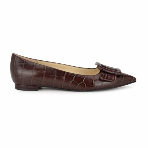 NINE WEST Damen Jesike Ballerinas, Dark Brown Croco 200, 41 EU NINE WEST Damen Jesike Ballerinas, Dark Brown Croco 200, 41 EU von NINE WEST