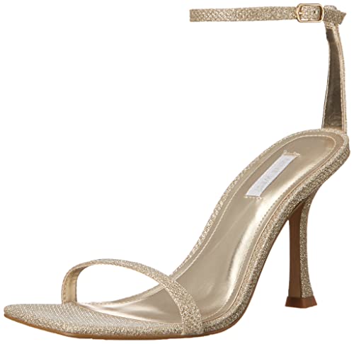 NINE WEST FOOTWEAR Damen Yess Sandale mit Absatz, Gold/Glitzer, 39 EU von NINE WEST