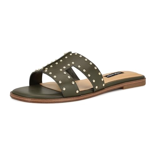 Nine West Damen Giny Flat Sandal, Grün 310, 40.5 EU von NINE WEST