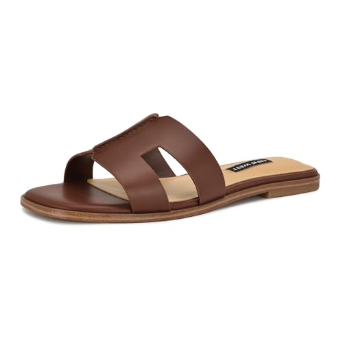 Nine West Damen Giny Flat Sandal, Mittelbraun 210, 40.5 EU von NINE WEST