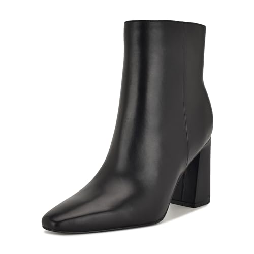 Nine West Damen Reraye Stiefelette, Schwarzes Leder, 41 EU von Nine West