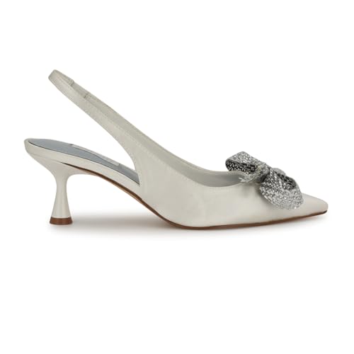 Nine West Damen Rills Pumps, White Satin 140, 37.5 EU Nine West Damen Rills Pumps, White Satin 140, 37.5 EU von NINE WEST