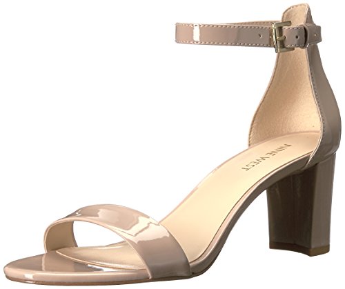 NINE WEST Damen Wnpruce3 Sandale mit Absatz, Natürliches Lack, 38 EU von NINE WEST