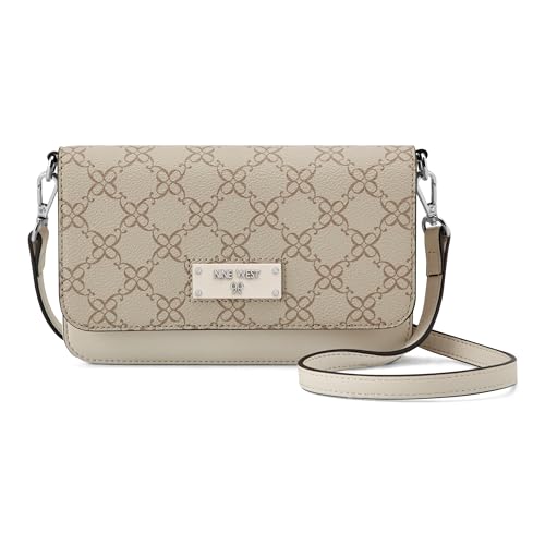 Nine West Kitt SLG Geldbörse an einer Schnur, Pilz-Logo, Milch, Medium von NINE WEST