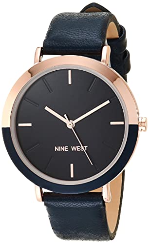 NINE WEST Women's Strap Watch Navy/Rose Gold NINE WEST Women's Strap Watch Navy/Rose Gold von NINE WEST