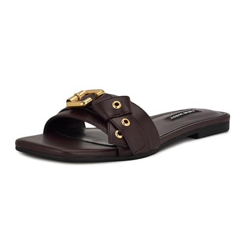 Nine West Missj Flache Sandalen für Damen, Burgundy 600, 41 EU von NINE WEST