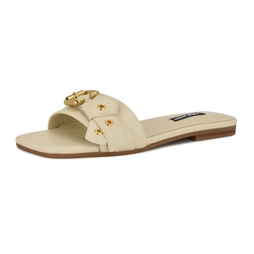 Nine West Missj Flache Sandalen für Damen, Creme 150, 35 EU von NINE WEST