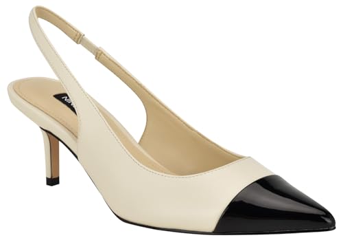 Nine West Women's Awaie Pump, Cream/Black Multi 150, 38 EU von Nine West