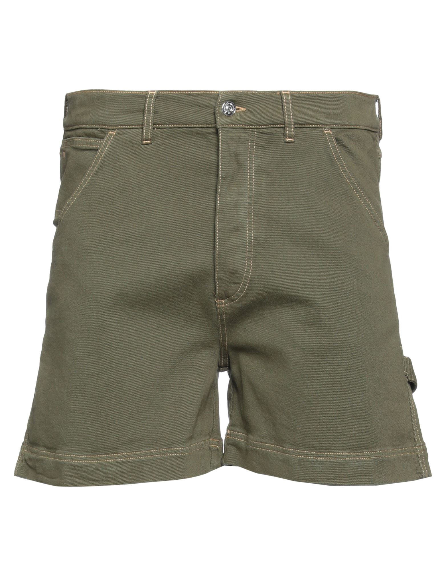 NINE IN THE MORNING Jeansshorts Herren Militärgrün von NINE IN THE MORNING